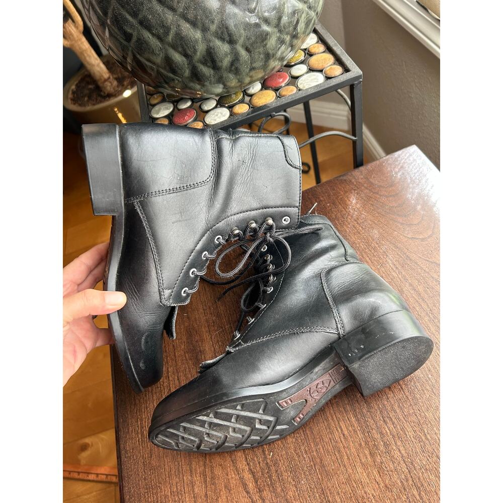 Ariat Lacer Heritage Black Leather Kiltie Boots 6 Woman’s - Picture 9 of 10